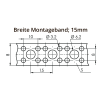 Montageband gelocht
