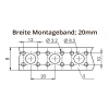 Montageband gelocht