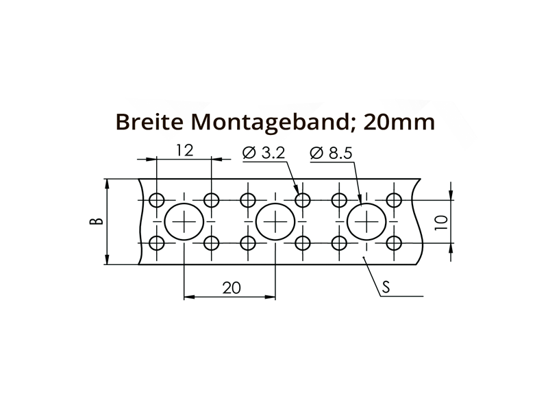 Montageband-gelocht-2 Montageband gelocht